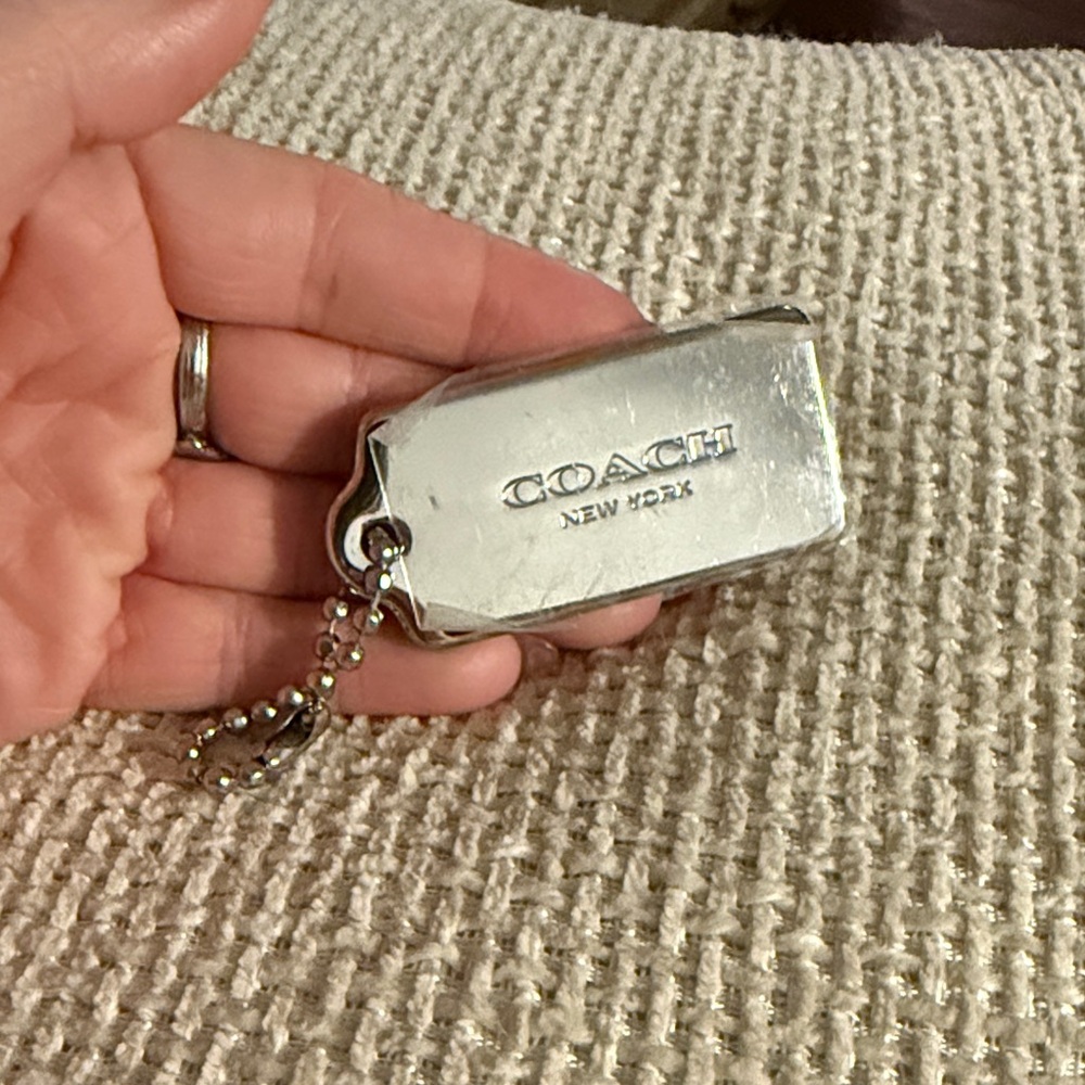 Coach  Silver Hangtag
